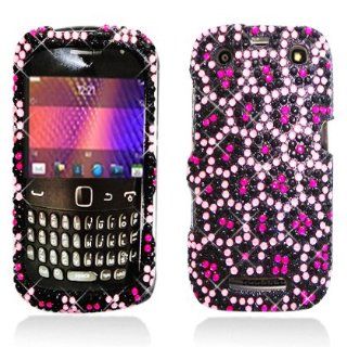 Aimo Wireless BB9370PCDI163 Bling Brilliance Premium Grade Diamond Case for BlackBerry Curve 9370   Retail Packaging   Pink Leopard Cell Phones & Accessories