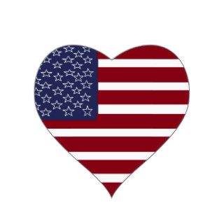 AMERICAN FLAG HEART Sticker