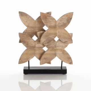 Ella Carved Wood Sculpture in Natural Wax