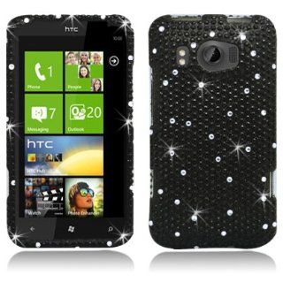 Aimo Wireless HTCTITAN2PCDI161 Bling Brilliance Premium Grade Diamond Case for HTC Titan 2   Retail Packaging   Black Cell Phones & Accessories