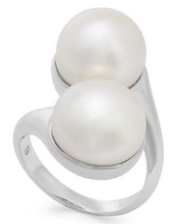 Pearl Ring, Sterling Silver Cultured Freshwater Pearl Cluster Ring (12 14mm)   Rings   Jewelry & Watches