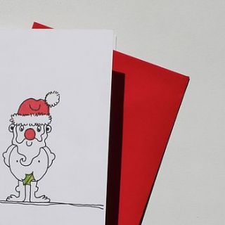 saucy santa christmas card by adam regester art and illustration