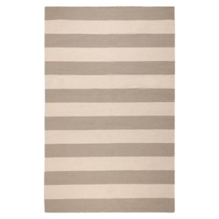 Rugby Stripe Flat Weave Area Rug