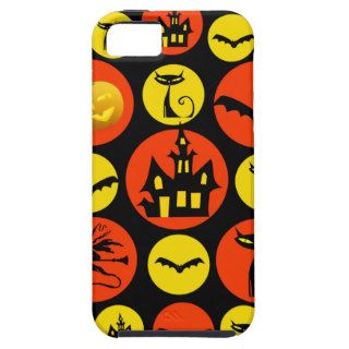 Fun Halloween Polka Dot Pattern Haunted House iPhone 5 Case