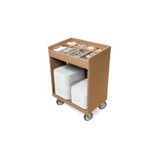 Cambro TC1418 157 Tray and Silver Cart with Pans and Vinyl Cover, Coffee Beige Food Service Transport Products Kitchen & Dining
