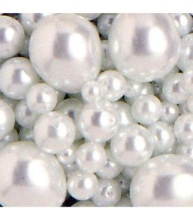 Blue Moon Frosting Assorted Glass Pearls, 156/Pkg, White