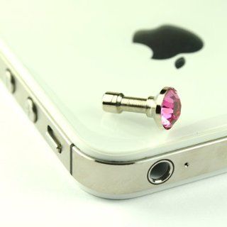 Pink Diamond Anti Dust Earphone Jack Plug Stopper for Apple Iphone 3g 3gs 4 4s Ipad Ipad 2 3 (The New Ipad)and Other 3.5mm Earjack+free Ibox Touch Pen Cell Phones & Accessories