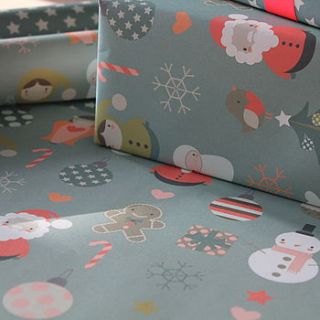 large christmas wrapping paper pack by the chalk lion