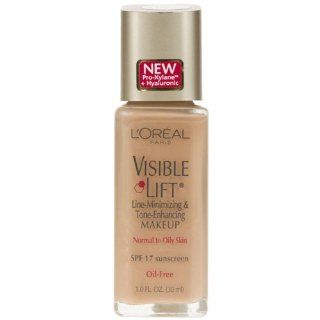 L'Oreal Visible Lift Line Minimizing Tone Enhancing Makeup, Honey Beige 155 1 fl oz (30 ml)  Foundation Makeup  Beauty