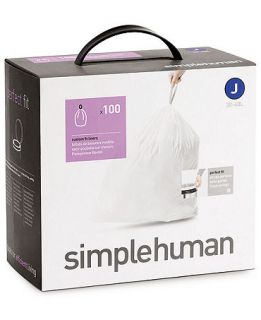 simplehuman 100 Pack of 30  to 40 Liter J Trash Can Liners   Kitchen Gadgets   Kitchen