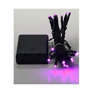 Battery LED Rice Lights 20 Purple Bulbs   Black Wire  String Lights  Patio, Lawn & Garden
