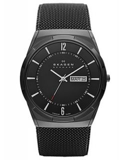 Skagen Denmark Watch, Mens Black Titanium Mesh Bracelet 40mm SKW6006   Watches   Jewelry & Watches
