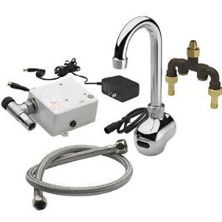 Commercial Faucet   Hands Free Infrared Sensor   Wall Mount with 3 1/2" Goosneck Spout Nozzle   Krowne Royal 16 155   Plumbing Equipment  