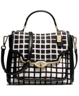 COACH MADISON SMALL SADIE FLAP SATCHEL IN LEATHER   COACH   Handbags & Accessories