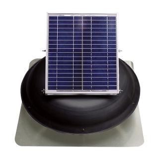 Ventamatic Dome-Mounted Solar Ventilator — 1,000 CFM, 1,500 Sq. Ft., Model# VX1000SOLDOMBLK  Ventilation