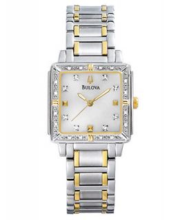 Bulova Womens Two Tone Stainless Steel Bracelet Watch 25mm 98R112   Watches   Jewelry & Watches