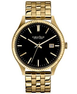 Caravelle New York by Bulova Mens Gold Tone Stainless Steel Bracelet Watch 41mm 44B105   Watches   Jewelry & Watches