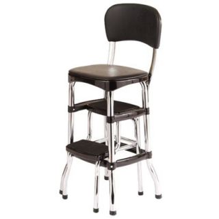 Cosco Retro Chair with Step Stool   Black