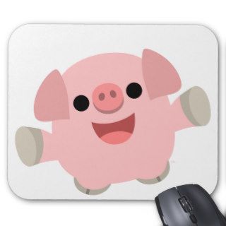 Cuddly Cartoon Pig mousepad