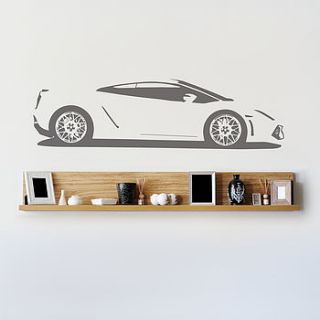 gallardo sports car vinyl wall sticker by oakdene designs