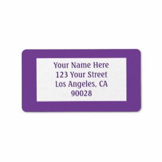 dark purple personalized address label