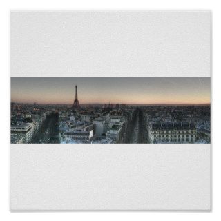 Paris Skyline Colour Posters