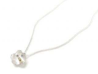 silver diamond daisy pendant by shona carnegie designs