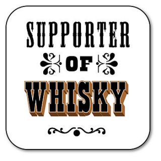 'supporter of whisky' coaster by loveday designs