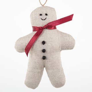 linen gingerbread man by cambric and cream ltd