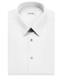 Calvin Klein Liquid Cotton Solid Dress Shirt   Dress Shirts   Men