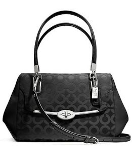 COACH MADISON SMALL MADELINE EAST/WEST SATCHEL IN OP ART SATEEN FABRIC   COACH   Handbags & Accessories