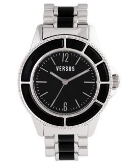 Versus by Versace Watch, Unisex Tokyo Black Enamel and Stainless Steel Bracelet 42mm AL13LBQ809 A999   Watches   Jewelry & Watches