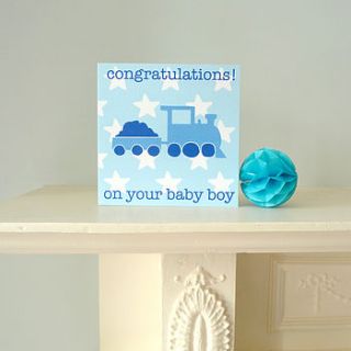'congratulations it's a boy' card by toby tiger