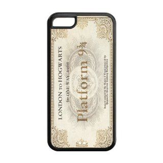 Harry Potter Hogwarts Train Ticket Inspired Design Black Sides TPU Case Protective For Iphone 5c iphone5c NY145 Cell Phones & Accessories