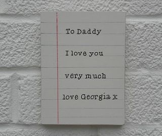 personalised vintage style wooden love note by brambleberries