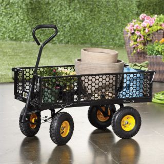 Steel Cart — 40in.L x 20in.W, 800-Lb. Capacity  Hand Pull Wagons