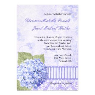 Heavenly Hydrangea   Wedding Invitation