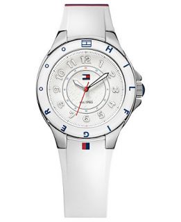 Tommy Hilfiger Watch, Womens White Silicone Strap 34mm 1781271   Watches   Jewelry & Watches