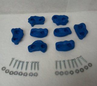Rock Holds Set of 8, Climbing Rock Holds, Blue, Swingset / Playset Rock Holds  Sports & Outdoors