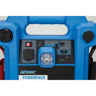 NPower Powerpack Emergency Power Source with Air Compressor — 500 Amps, 400 Watts  Jump Starters   Powerpacks