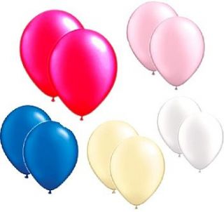 pack of 10 or 100 pearlised balloons by sleepyheads