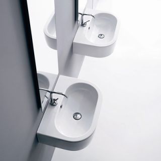 WS Bath Collections Kerasan Flo Wall Mounted / Vessel Bathroom Sink