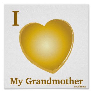 I Love My Grandmother Personalized Poster