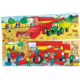 Bigjigs Toys BJ053 Duo Puzzle Combine Harvester Toys & Games