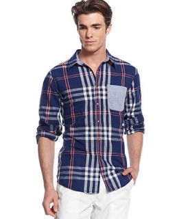 INC International Concepts Shirt, Daywalker Plaid Shirt   Casual Button Down Shirts   Men