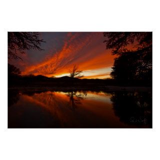 Sunset Over the Frio River Print