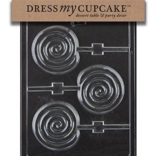Dress My Cupcake Chocolate Candy Mold, Swirl Lollipop Kitchen & Dining