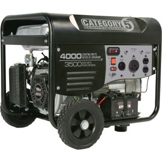 Category 5 Electric Start Generator with Wireless Remote Control — 4000 Surge Watts, 3500 Rated Watts, EPA-Compliant, Model# 46505  Portable Generators