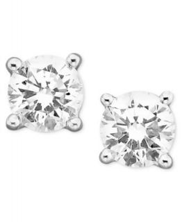 Diamond Earrings, 18k White Gold Certified Colorless Diamond Studs (1/2 ct. t.w.)   Earrings   Jewelry & Watches