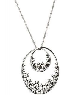 Genevieve and Grace Sterling Silver Necklace, Marcasite Scattered Pendant   Necklaces   Jewelry & Watches